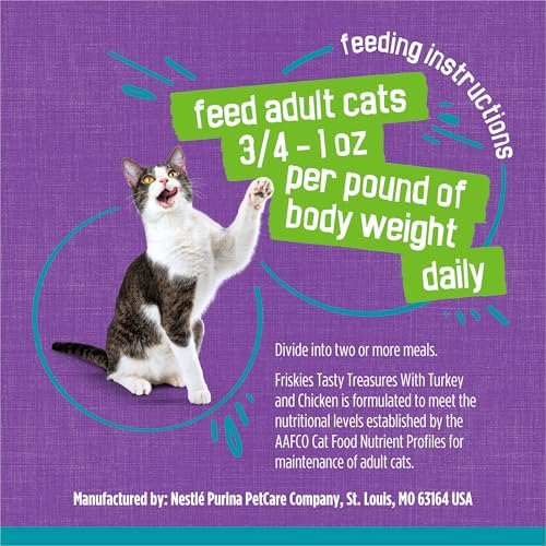 Purina Friskies Wet Cat Food Tasty Treasures With Turkey and Chicken Pate (With Liver) - (Pack of 24) 5.5 oz. Cans