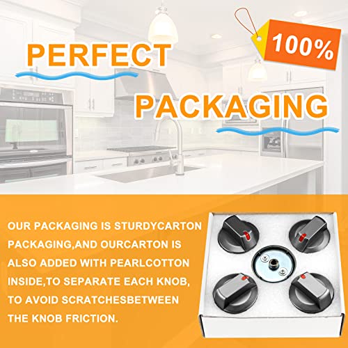 AMI PARTS DG64-00473B Stove knobs Replacement for Samsung knob, Compatible with Samsung Range Knob Only fit NX58M6850SG NX58H5600SS NX58H5650WS NX58J7750SS top knobs