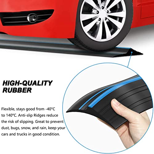 Jin&Bao Universal Garage Door Threshold Seal Strip 10FT Kit, Bottom Waterproof Rubber Weather Stripping Replacement(Blue)