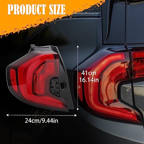 JSKAPA Left Tail Light Assembly Compatible with 2018 2019 2020 GMC Terrain Rear Brake Lamp Driving Lights Driver Side Outer