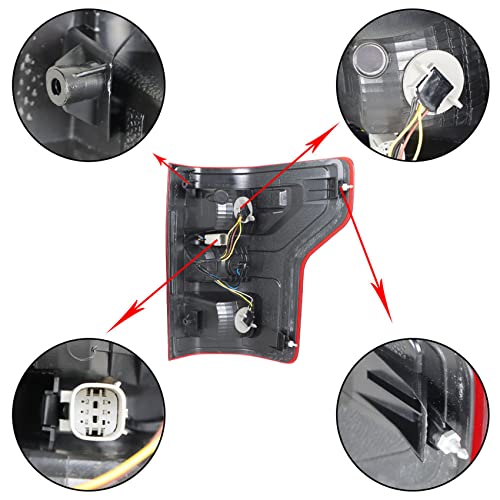 labwork Left Driver Side Tail Light Replacement for F150 2018 2019 2020 Assembly Brake Tail Light Rear Lamp JL3Z13405H