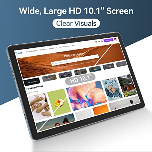 Tablet 2024 Newest Android Tablet 10 inch, Octa-Core 5G WiFi Tablet with Keyboard, 128GB + 8GB + 1TB Expandable Storage, Large Touch-Screen Tablet, 13MP Dual Camera/Bluetooth/GPS/HD Display/Mouse/Case