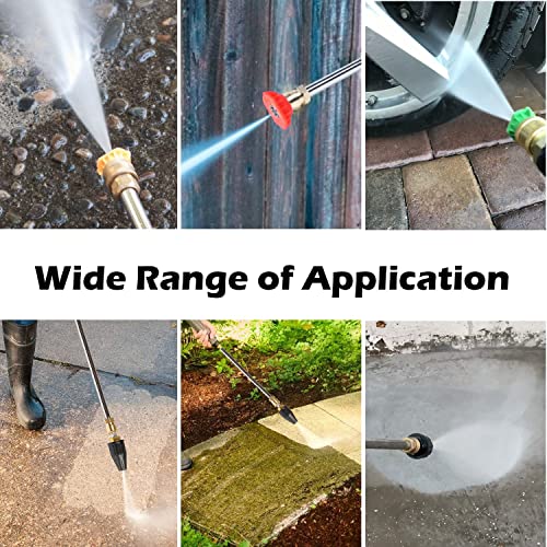 YAMATIC Pressure Washer Turbo Nozzle Tips, 360° Rotating Turbo with 5 Spray Nozzles, 3000 PSI 4.0GPM with 1/4" Quick Connector Compatible with Ryobi, Greenworks, Craftsman, Troybilt, Simpson