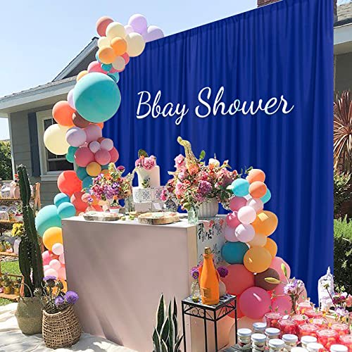 White Backdrop Curtain for Wedding Decor Holiday Party 4 Panels- White Wedding Backdrop Polyester Photography Backdrop Drapes Baby Shower Birthday Privacy Sliding Curtains Home Decor,5ft x 10ft