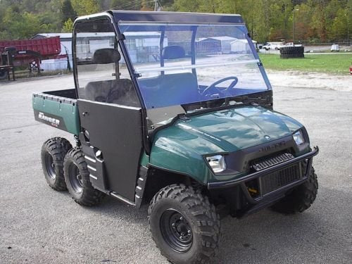 02-08 Polaris Ranger 800,700 Clear Folding Windshield.1/4 Thick Polycarbonate!
