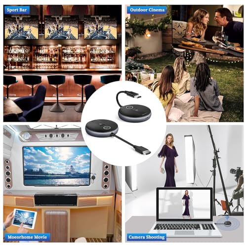 Wireless HDMI Transmitter and Receiver - G9R Extender Kit, Multi-TV Expansion (1TX UP to 4RX), 60Hz 50M/165FT 5.8G/2.4G, Plug and Play- Stream Video from Laptop to HDTV/Projector/Tablets/Smartphone