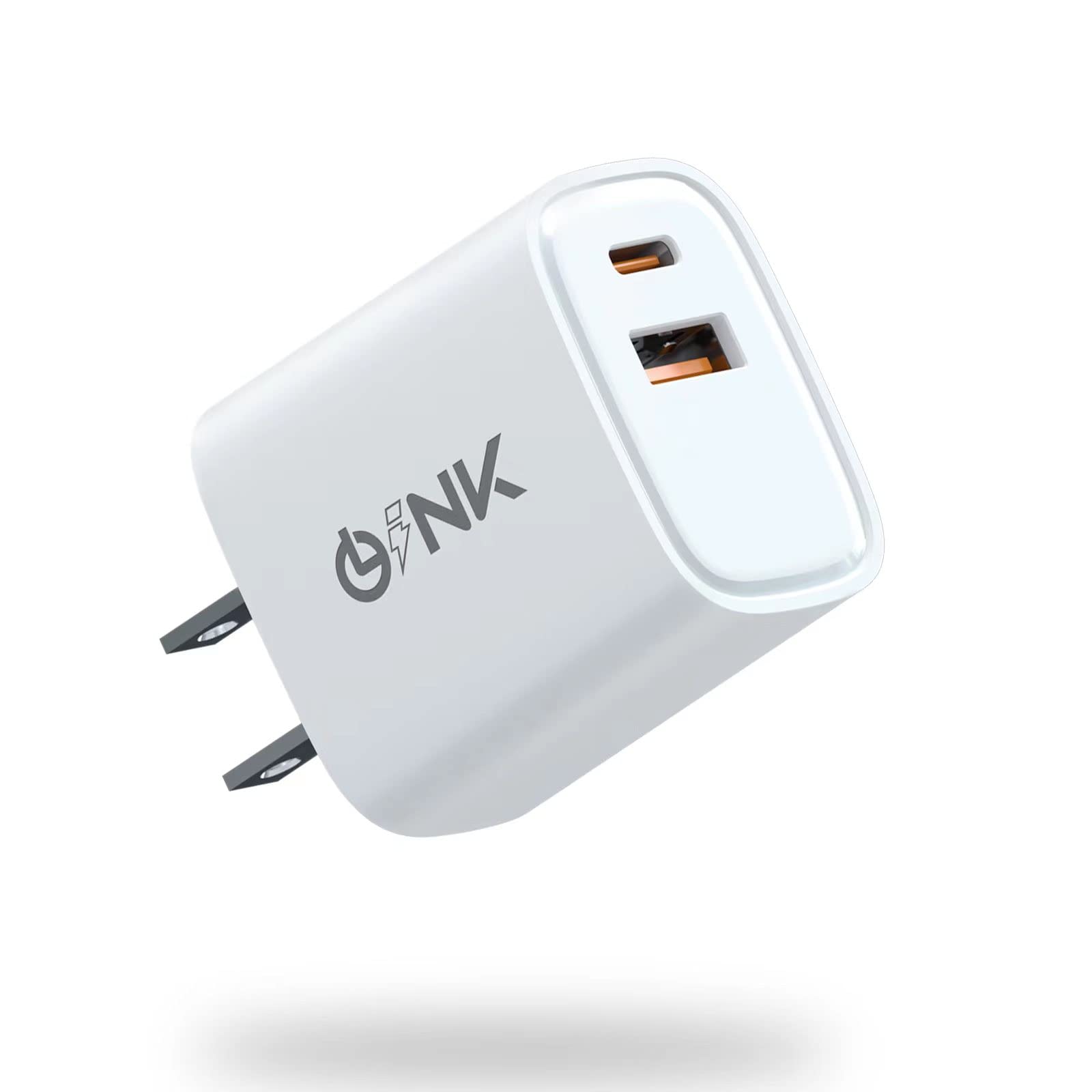 OLINK 20W Fast Charging Dual Port Power Adapter(USB A+Type C), Universal Compact USB Charger Block for iPhone 15/14/13/12/11/X/8 Pro Max, iPad Pro/Air, Airpods, Apple Watch, Samsung Galaxy