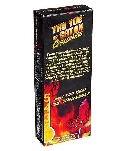 Flamethrower Candy Co Toe of Satan Lollipop One Pack Carolina Reaper Spicy Challenge