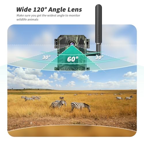 SEHMUA 4G LTE Cellular Trail Cameras 3rd Gen with Live Streaming, Game Camera Built-in SIM Card with Motion Activated 0.2s Trigger Time Solar Trail Camera IP66 Waterproof