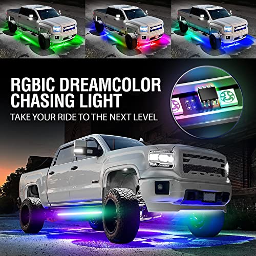 OPT7 Aura Dreamcolor Underglow Chasing Lights w/Wireless Remote, Waterproof Rigid Aluminum LED Light Bar, Exterior Neon Accent Underbody RGB-IC Light Kit, Multi Colors Mode, for Car Truck RV, 12V