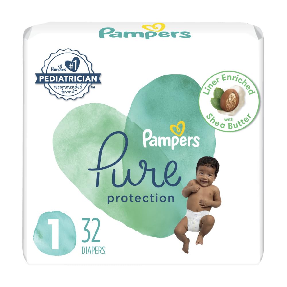 pampers pure protection diaper size 1 32 ct OLD