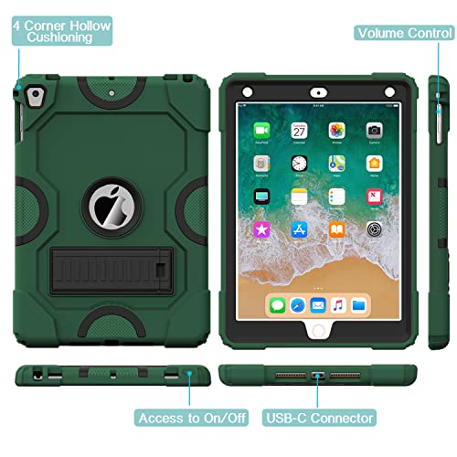 ZoneFoker Case for iPad 6th/5th Generation (9.7 Inch, 2018/2017 Model),iPad Air 2 / 1st Case, iPad Pro 9.7 Case 2016,Heavy Duty Shockproof Rugged Protective Case for iPad 9.7 Inch,Rose Gold