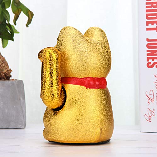 VanEnjoy 7" Beckoning Ceramic Maneki Neko Lucky Fengshui Cat