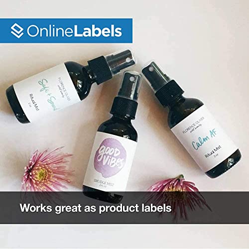 4 x 2 Rectangle Mailing Labels - Permanent, White Matte - Address, Shipping, Gift Labels - Pack of 100 Labels, 10 Sheets - Inkjet/Laser Printers - Online Labels