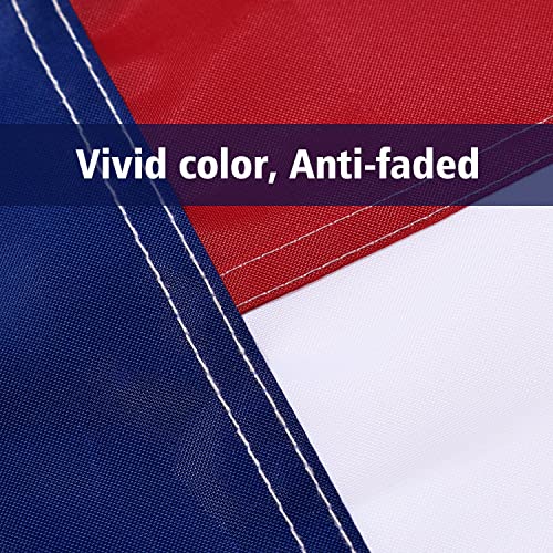 American Flag 10x15, USA Flags for Outdoor Indoor, 300D Heavy Duty Durable, Deluxe Embroidered Stars, Brass Grommets, Sewn Stripes, Vivid Color, Fade Resistant and waterproof (10X15 FT USA FLAG)
