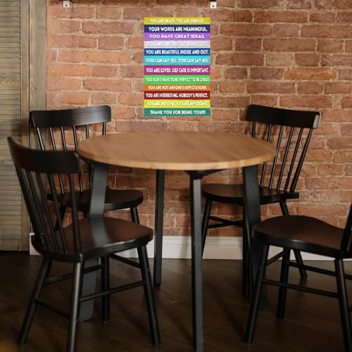 Motivational Positive Tin Metal Sign, Mental Health Wall Décor, Thank you for being you, Encourage Gift for Kids Teens Women Home Office Bedroom Living Room Cafes 8x12 Inch