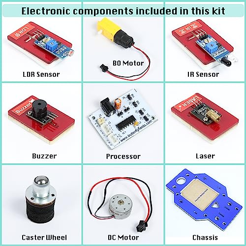 ButterflyEdufields 10in1 STEM Robotics Kit for Kids Ages 8-10-12 | DIY Electronics Engineering Sensors Toy | Science Kits for Kids Age 8-10-12 Years Boys and Girls | Best Educational Birthday Gift