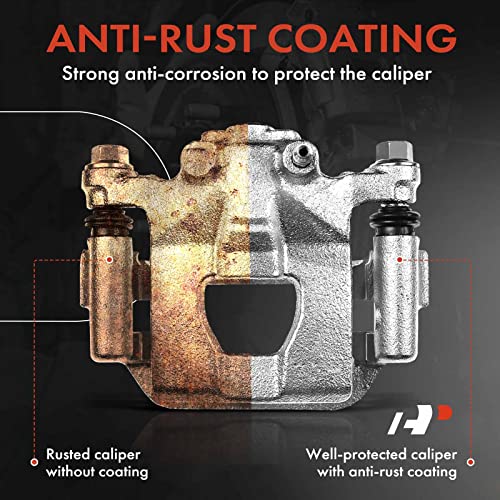 A-Premium Rear Disc Brake Caliper Assembly with Bracket Compatible with Select Dodge and Jeep Models - Nitro 2007-2011, Liberty 2008-2012, Wrangler 2007-2017, Wrangler JK 2018