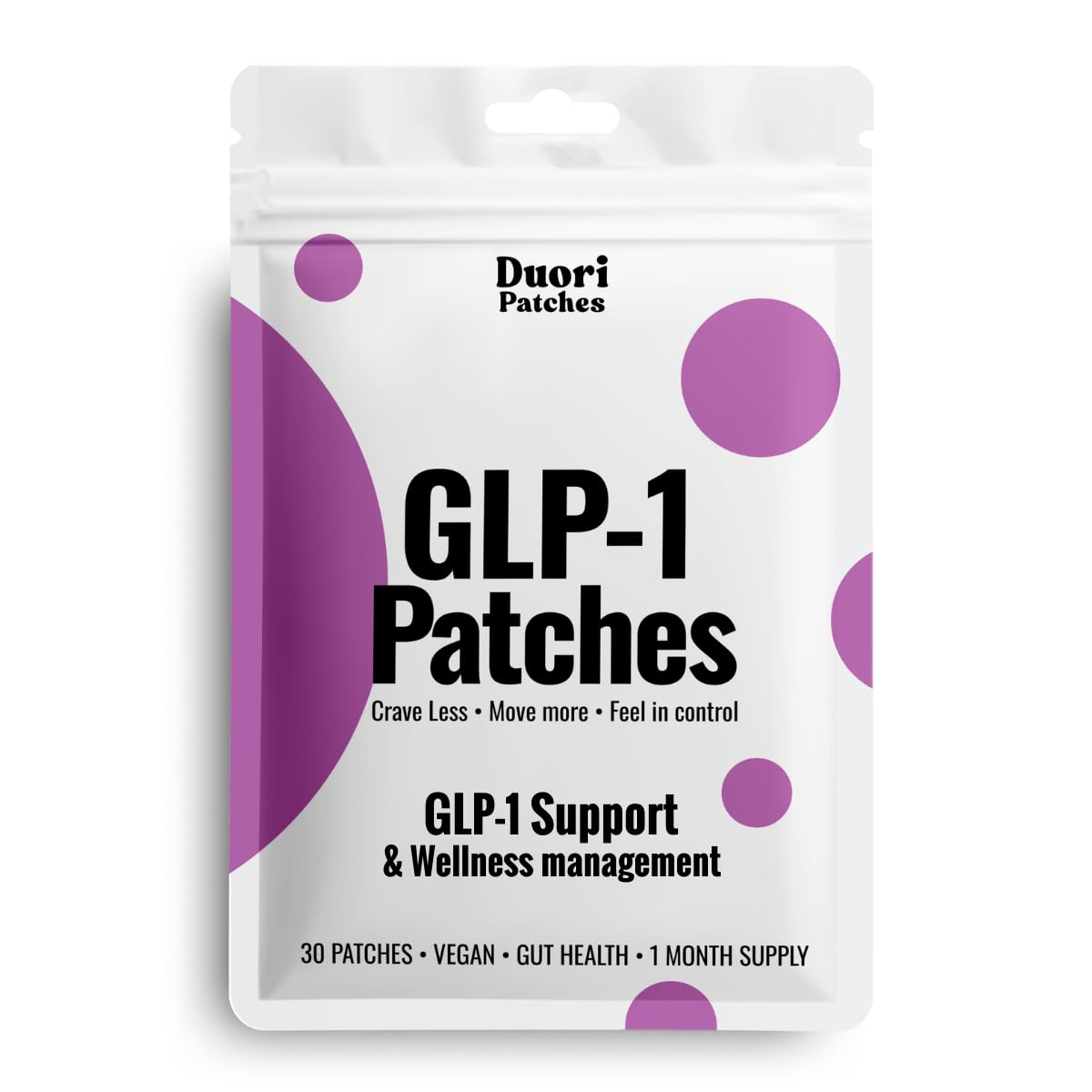 GLP-1 Patches with Berberine, Ginger Root - Balance Support - L-Glutamine, Chromium, Vitamin B6 & B12, Citrus Bergamot and Black Pepper Extract - 30 Count