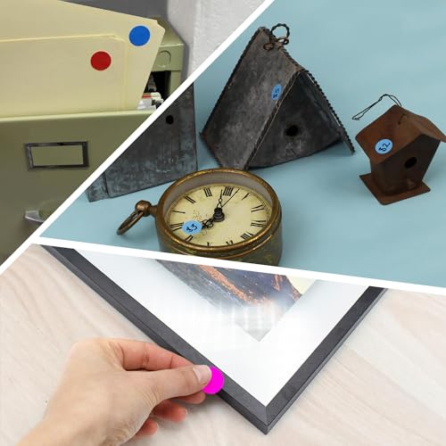 ChromaLabel 3/4 Inch Circle Sticker Labels, Easy to Write On Round Colored Stickers, Removable Sticky Dots - 1000 Color Coding Labels per Roll, Purple Label