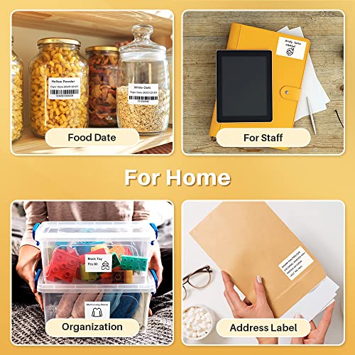 Phomemo M120 Label Maker- Barcode Printer Bluetooth Thermal Label Machine 2 Inch 50mm for Retail, QR Code, Small Business, Compatible with Android, iOS & PC, Black