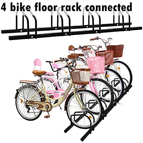 WALMANN Bike Floor Stand, Bike Parking Rack for 1 Bike Garage Bike Storage Stand Indoor/Outdoor 22-28" Wheel Stand, Max. Tire Width 2.15"