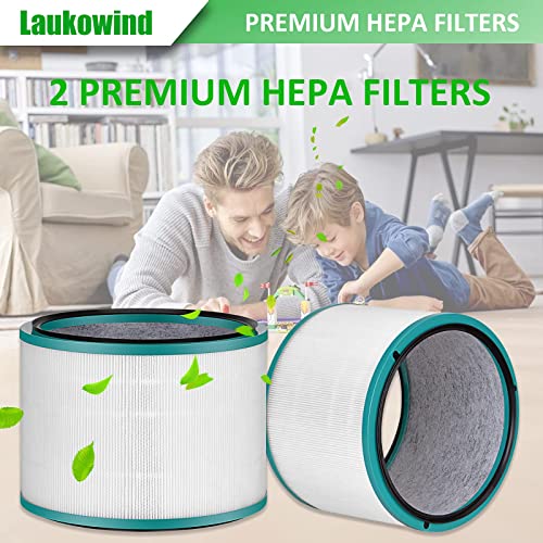 Laukowind Air Purifier Filter Replacements for Dyson HP01, HP02, DP01 Desk Purifiers, Filter Compatible with Dyson Desk Purifier, Air Purifier Filter Replacement, Compare to Part # 968125-03, 2 Pack