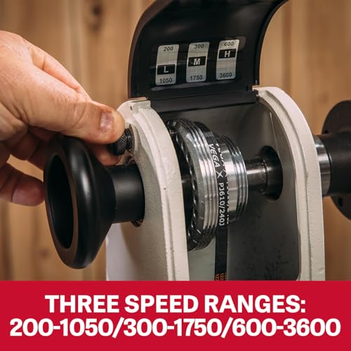 JET 10" x 15" Variable-Speed Woodworking Lathe, 1/2 HP, 1Ph 115V (Model JWL-1015VS)