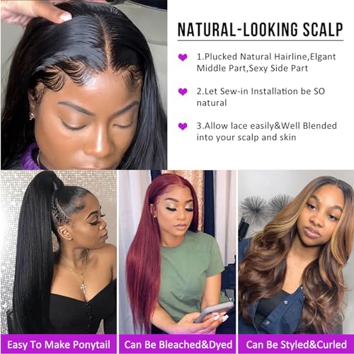 AGADES Glueless Wigs Human Hair Pre Plucked Pre Cut 5X5 Lace Closure Wigs Wear and Go Wig Human Hair Density 180 Straight Lace Front Wigs Human Hair Brazilian Virgin Human Hair Wig For Women 18 Inch