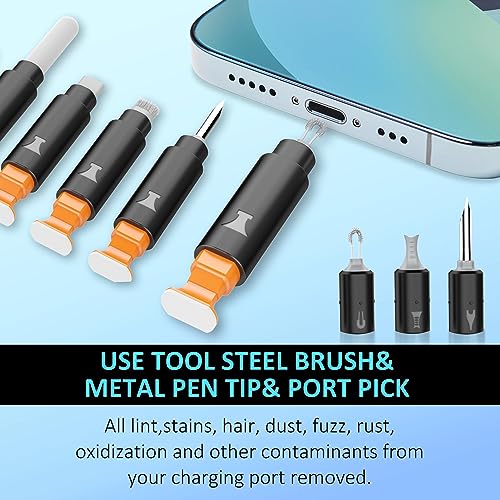 Ordilend for iPhone Cleaning Kit for Charging Port Cleaner, Multi-Tool iPhone Cleaner Repair Lightning Cable,Phone Cleaning Kit for iPhone,iPad,Connectors,Speaker, Airpod Cleaner Kit with Storage Case