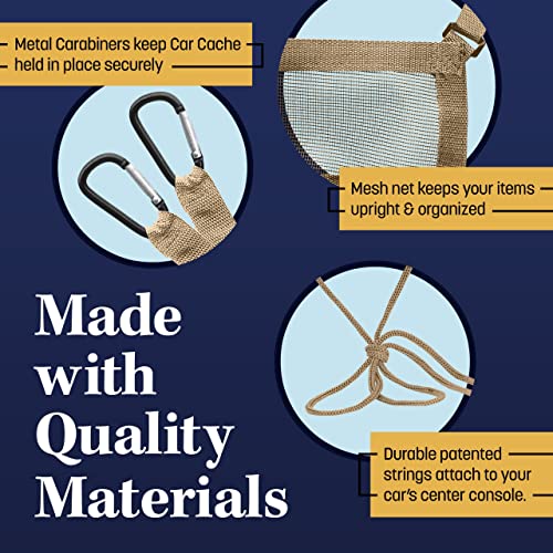 Car Cache – Car Purse Storage (Patented) with Pocket for Small Items - Dog Barrier Too