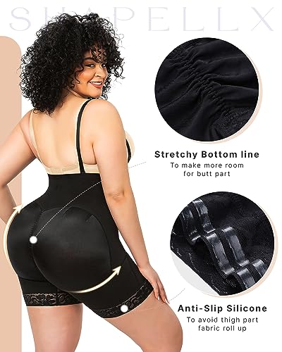 SHAPELLX Full Body Shaper for Women Tummy Control Shapewear Butt Lifter Fajas Colombianas Moldeadoras Shapewear Bodysuit S