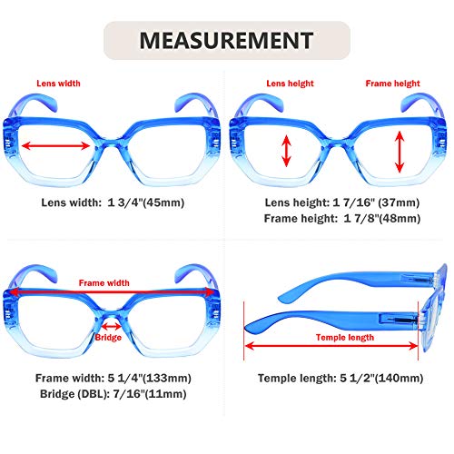 Eyekepper Large Frame Reading Glasses for Women - Fashionable Readers - Brown +4.00