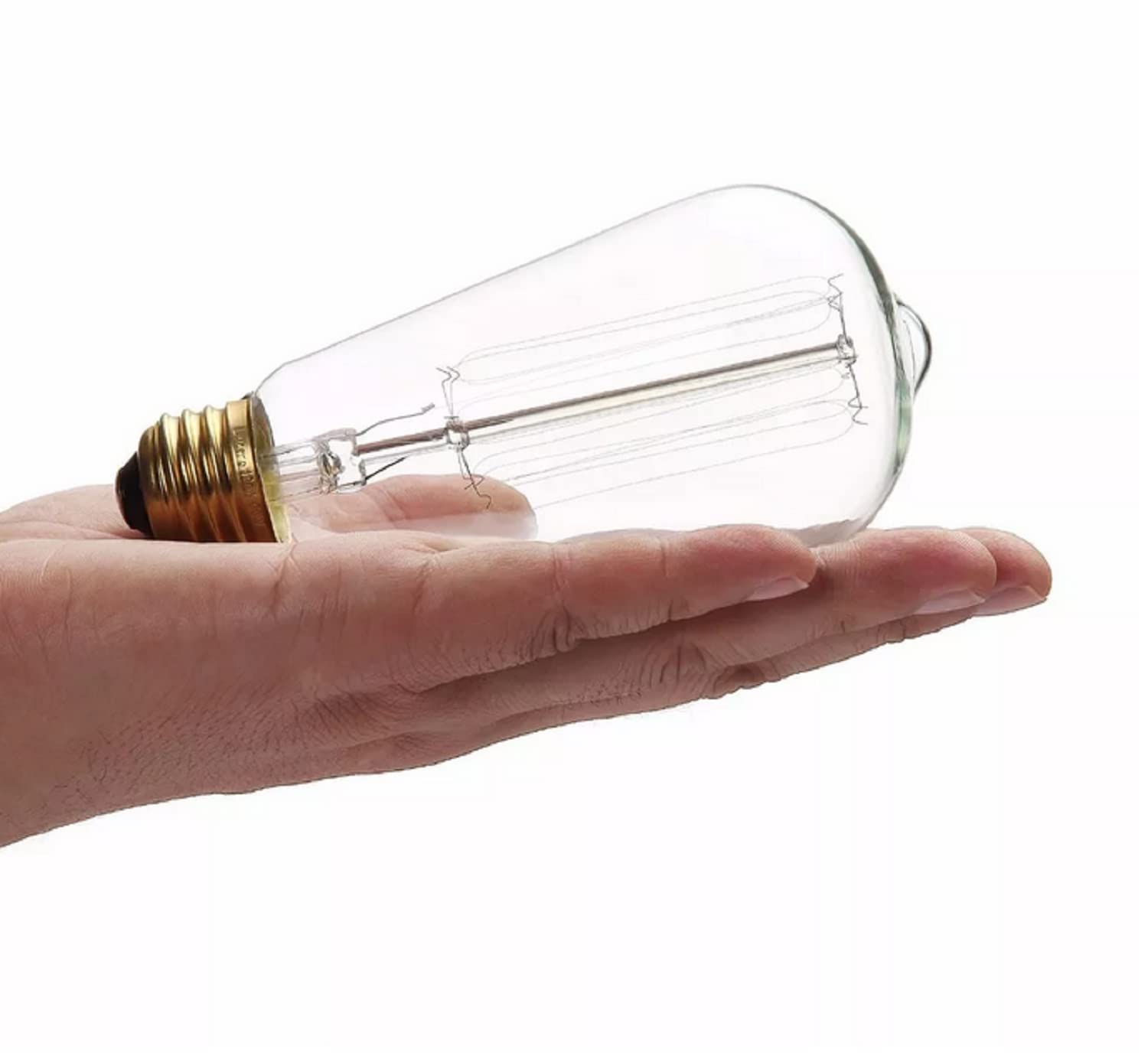Edison Light Bulbs 25W - Thomas Edison Light Bulb Style - Incandescent Clear Glass Vintage Antique Bulb for Home Light Fixtures - Amber Warm 2700K - (6 Pack /110v)