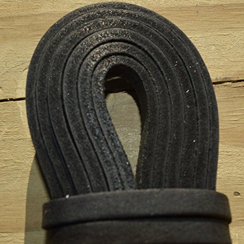 TOFL Leather Straps | 2 Pieces | 72 Inches Long | 1/4 Inch Wide | 1/8 Inch Thick | Baseball and Softball Mitt and Glove Lace, Jewelry, Hanging Pictures, Shelves, Decorating Furniture | Smokey Gray