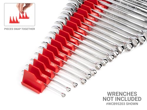 TEKTON 40-Tool Modular Wrench Organizer Set (Red) | OTM92240 | Made in USA