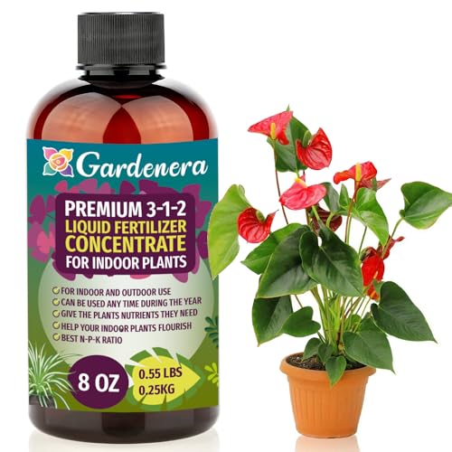 Premium Liquid Orchid Plant Fertilizer - 3-1-2 Concentrate for Indoor Plants and Flowers by Gardenera | Organic Plant Food for Orchids - 32oz