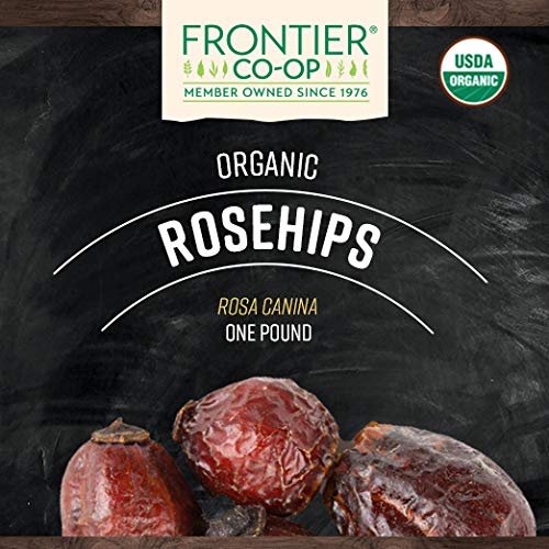 Frontier Co-op Organic Whole Rosehips, 1 lb | Dried Rose Hips for Rosehip Tea Organic, Powder, Rosehip Oil and More | Bulk Wholesale 1 Pound