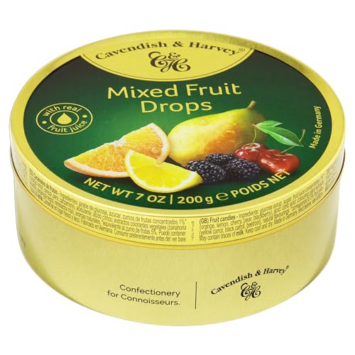 Cavendish & Harvey | Pink Grapefruit Hard Candy Drops | 7 Ounce Tins - 1 Pack