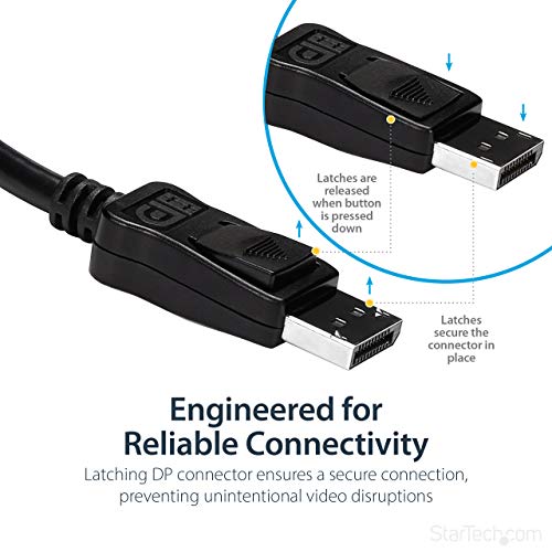 StarTech.com DisplayPort to HDMI Adapter 1080p - 6ft 4K HDMI Cable - DP to HDMI Converter Dongle with High Speed HDMI Cord