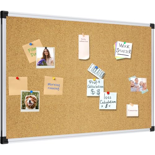 XBoard Magnetic whiteboard 36 x 24 - Combo Whiteboard Dry Erase Board Cork Board 36 x 24