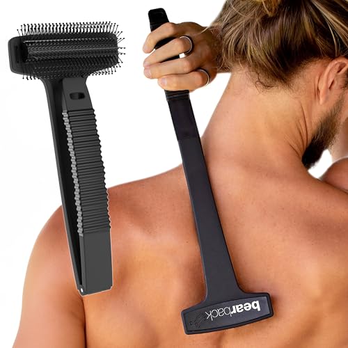 Bearback Back Scratcher for Men & Women – Long Reach Folding Handle, Skin-Safe Bristles – Extendable, Portable, Easy to Clean – Designed by a USA Small Business