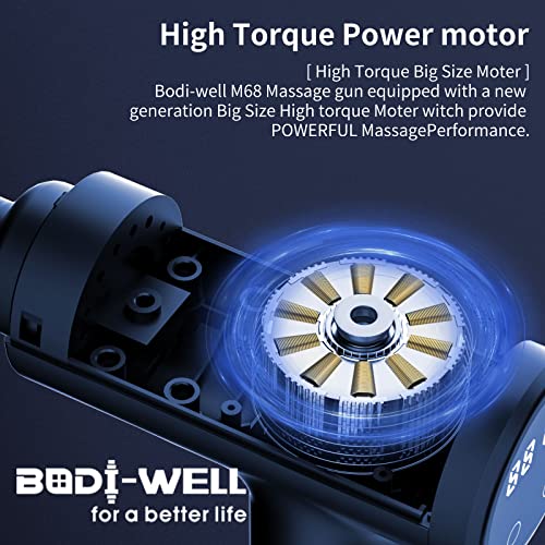 Massage Gun Deep Tissue - Back Muscle Massager w/High Torque Motor for Back Pain, Shoulder, Neck, Body, All Muscles Recover & Massage