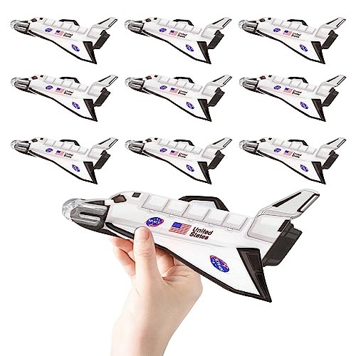 Playbees Space Shuttle Gliders - 24 Pack - Space Themed Party Favors & Birthday Supplies - Mini Ship Toys, Outer Space Decorations, Crafts, Games, Astronaut Shuttle Science Kits & Crafts for Kids