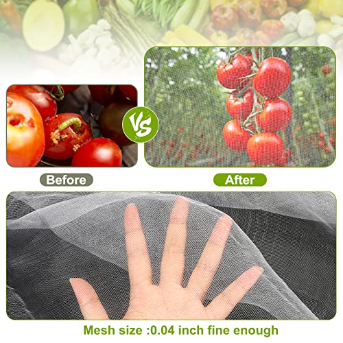 Garden Netting, 2 Pack 5x10Ft Ultra Fine Mesh Netting Pest Barrier Protection Bird Mosquito Net Plants Cover for Vegetables Fruits Flowers Crops Greenhouse Row Cover Raised Bed Patio Mesh Netting