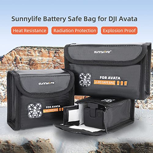 Avata Battery Storage Bag for DJI Avata FPV RC Drone Lipo Safe Pouch Fireproof Explosionproof Batteries Guard for Storage and Charging -for 1pc