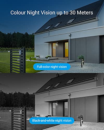 EZVIZ 2K Outdoor Camera for Home Security, WiFi Surveillance Camera Outside with Color Night Vision, No Subscription with Two-Way Talk, Motion Detection, IP67, Alexa/Google, 256 SD | C3TN 3MP