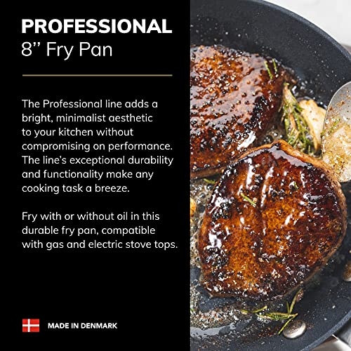 Scanpan Professional 8” Fry Pan - Easy-to-Use Nonstick Cookware - Dishwasher, Metal Utensil & Oven Safe - Made in Denmark