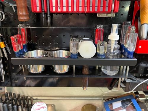ULIBERMAGNET Power Tool Organizer Rack,Magnetic Heavy Duty Drill Holder,Wall Mount Metal Tool Rack with Screwdriver,Cordless Drill,Screw,Nail Storage,Utility Rack for Warehouse,Garage,Toolbox