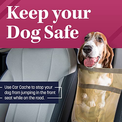 Car Cache – Car Purse Storage (Patented) with Pocket for Small Items - Dog Barrier Too